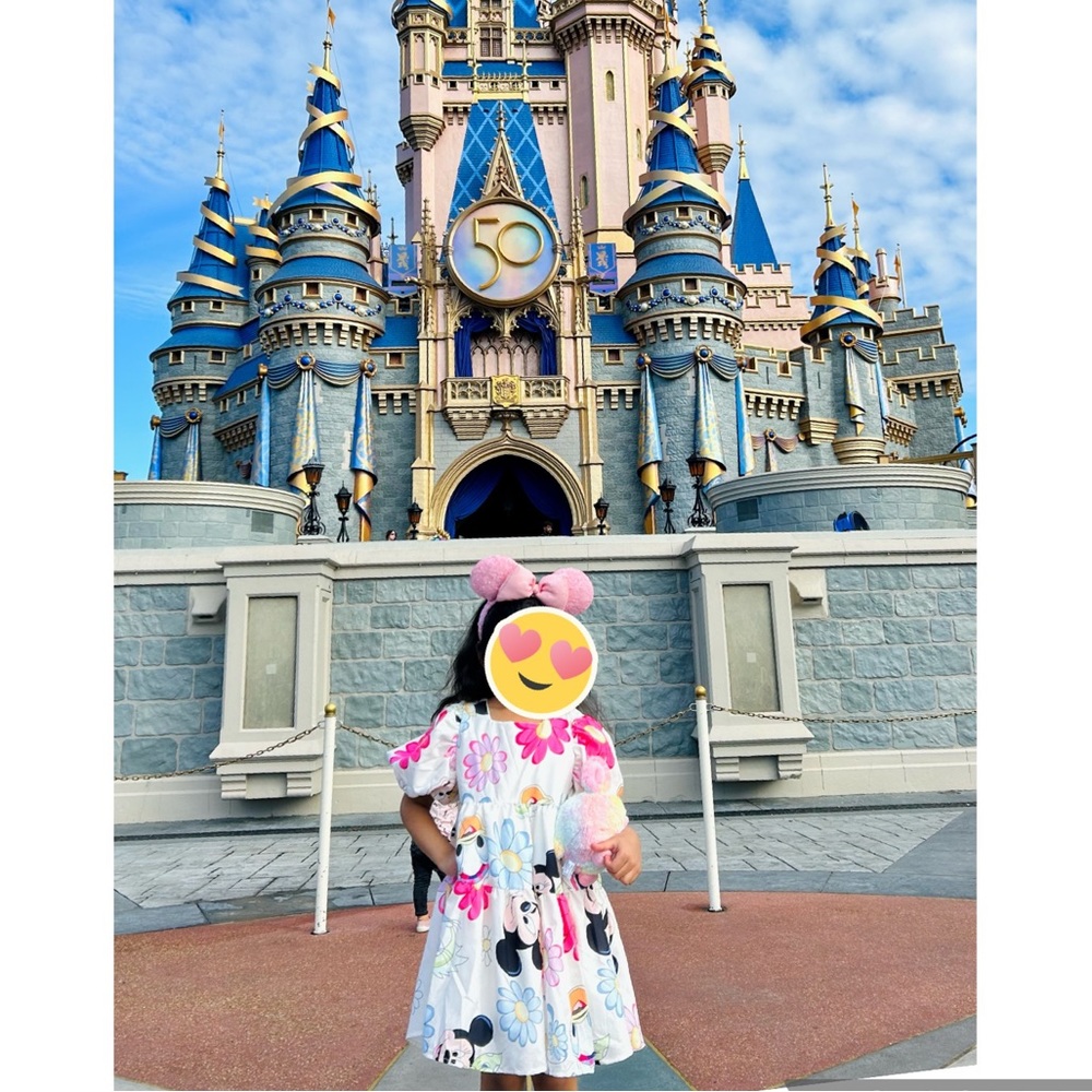 Toddler Girl Disney Mini Dress | Disney Friends | Bow Tie Back